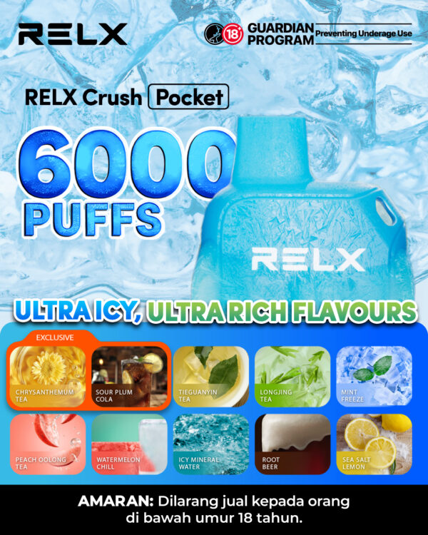 RELX CRUSH 6K PUFF DISPOSABLE